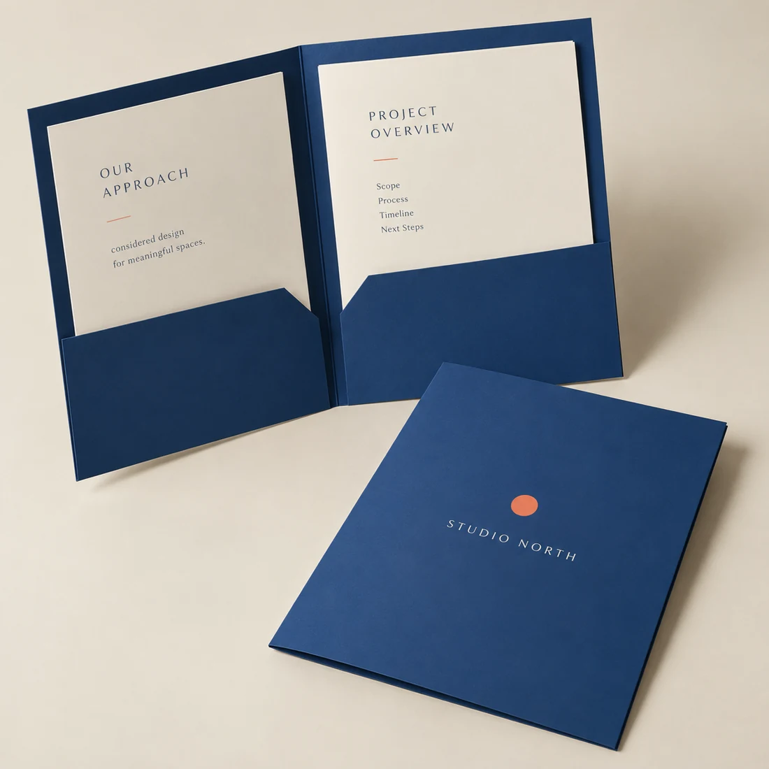 Illustrative presentation folders